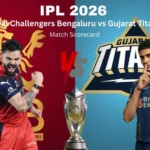 Royal Challengers Bengaluru vs Gujarat Titans Match Scorecard