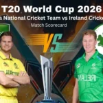 Australia National Cricket Team vs Ireland Cricket Team Match Scorecard