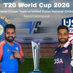 India National Cricket Team vs United States National Cricket Team Match Scorecard