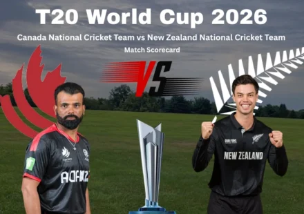 Canada National Cricket Team vs New Zealand National Cricket Team Match Scorecard: New Zealand Seals Dominant 8-Wicket T20 Victory
