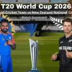 India National Cricket Team vs New Zealand National Cricket Team Match Scorecard