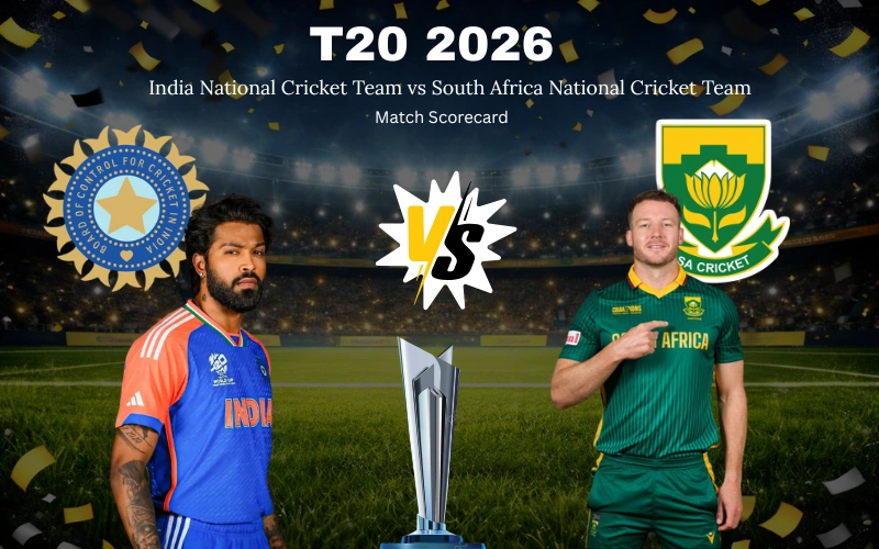 India National Cricket Team vs South Africa National Cricket Team Match Scorecard: South Africa Secures Dominant 76-Run Super 8 Victory