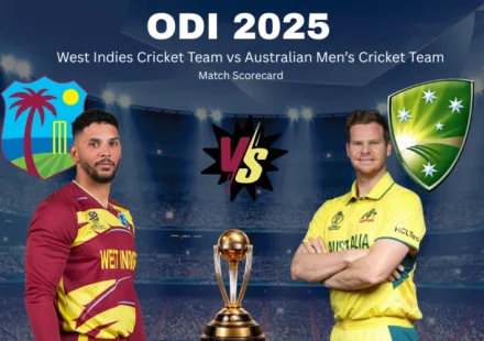West Indies Cricket Team vs Australian Men’s Cricket Team Match Scorecard: Australia Chases 215 to Secure Stunning 6-Wicket Victory Today